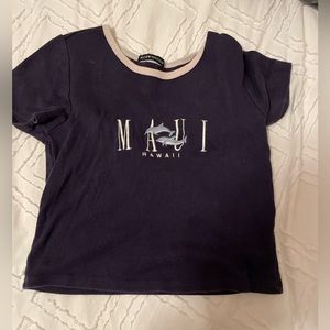 Maui Dolphin Baby Tee Brandy Melville